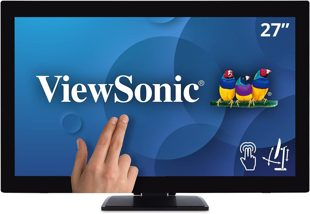 ViewSonic TD2760 27 Inch 1080P 10-Point Multi Touch Screen Monitor with Advanced Ergonomics RS232 HDMI and DisplayPort (Renewed)