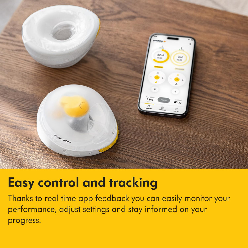 Medela Magic InBra Hands-Free Wearable Breast Pump with Fluidfeel Technology, App Connectivity and Advanced Sensor Control, Ultra-Slim, Ultra-Lightweight, Silent, Hospital-Grade