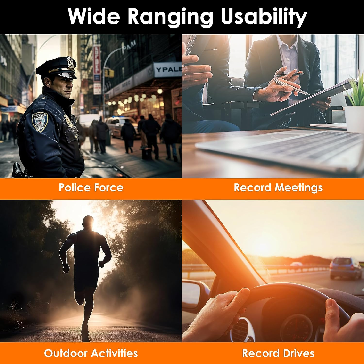 RexingUSA P2 FHD Body Camera - 1080P FHD Body Cam with Infrared Night Vision, Lightweight Wearable Camera, Video Surveillance, 8X Digital Zoom, 170 Degree Lens