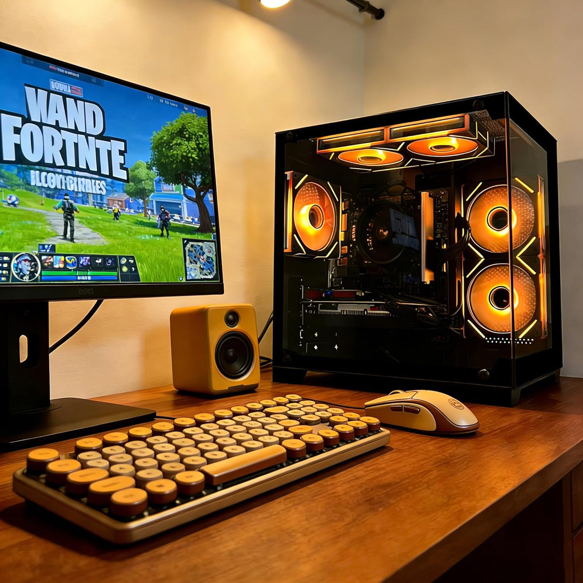Gaming PC Desktop Computer, AMD Ryzen 5 5500, RX6500XT 4GB Graphics, 16GB DDR4 RAM, 512GB NVMe SSD, ARGB Fans, Game Design Office