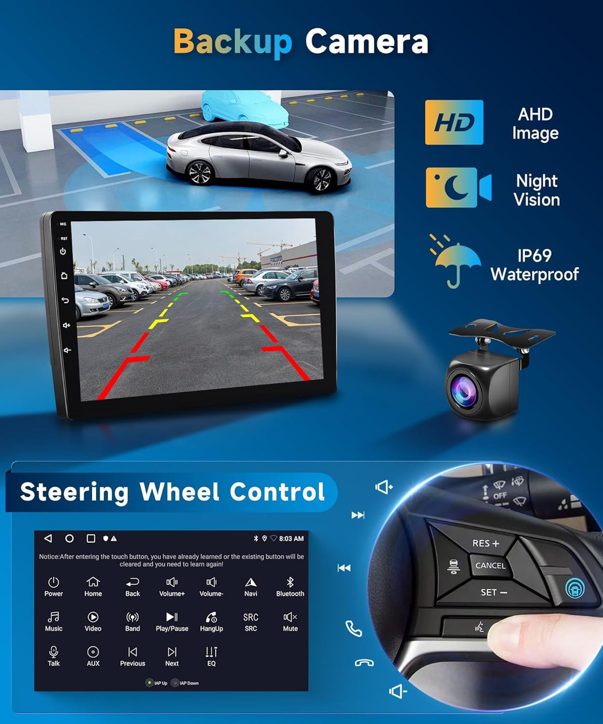 Car Radio Stereo for Subaru Forester Radio 2002-2008 2+64G with Wireless Carplay/Android Auto,Android Car Stereo 9 Inch Touch Screen GPS DSP WiFi Bluetooth FM/RDS Mirror Link SWC Backup Camera