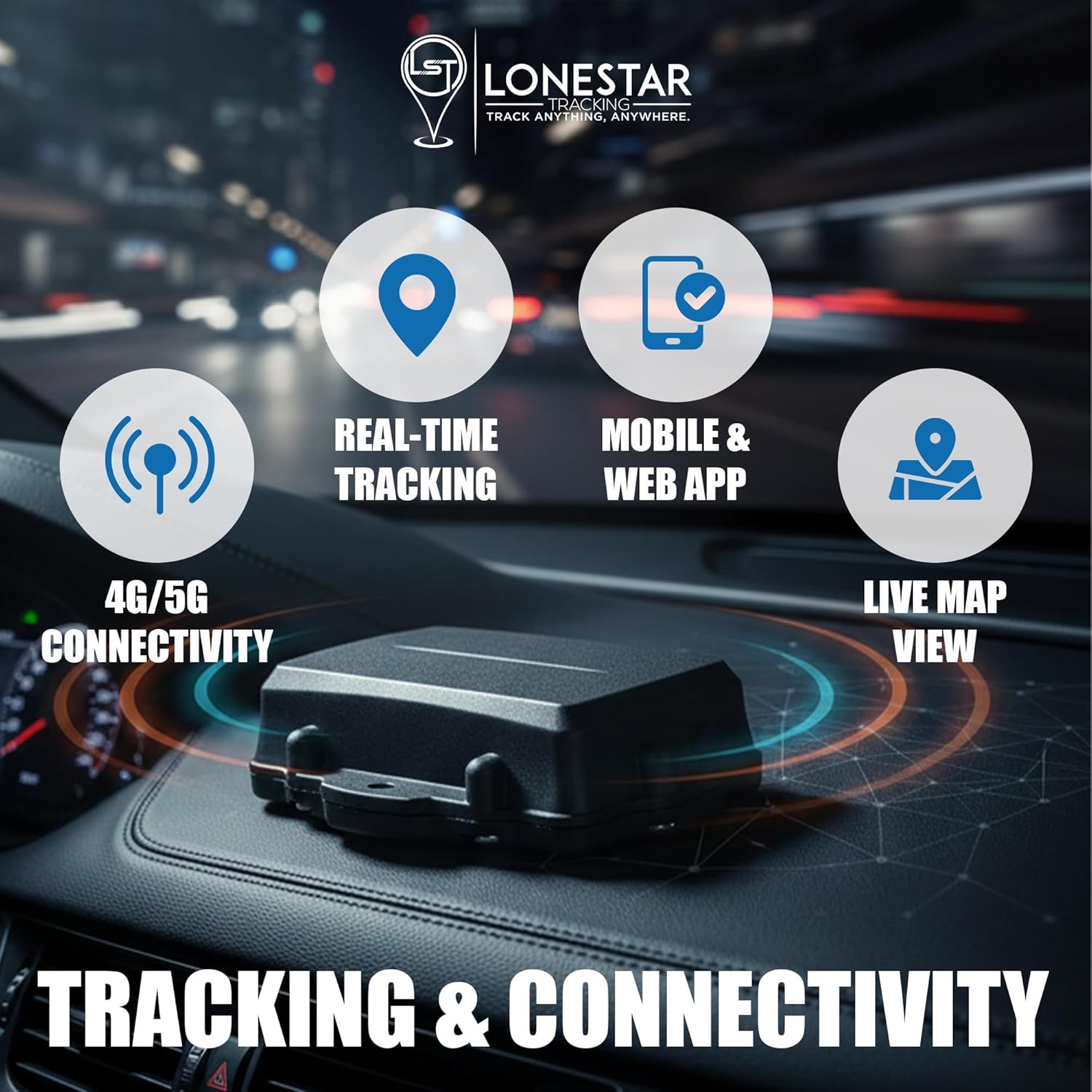Lonestar Tracking Oyster3 Hidden GPS Tracker – 4G & 5G Waterproof Vehicle & Trailer Tracker – Anti-Theft Car, Long Battery Life, Multi-GNSS Precision, Geofence & Recovery Mode Real-Time Asset Tracking