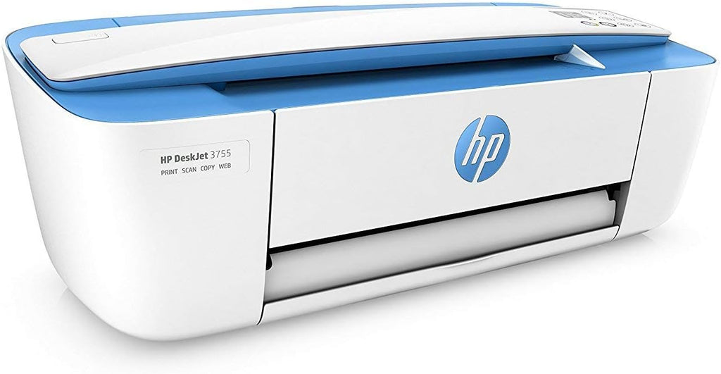HP DeskJet 3755 Compact All-in-One Wireless Printer with Mobile Printing, HP Instant Ink & Amazon Dash Replenishment ready - Blue Accent (J9V90A) (Renewed)