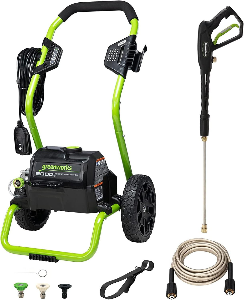 Greenworks 2000 Max PSI @ 1.1 GPM (13 Amp) Electric Pressure Washer GPW2000-1RG