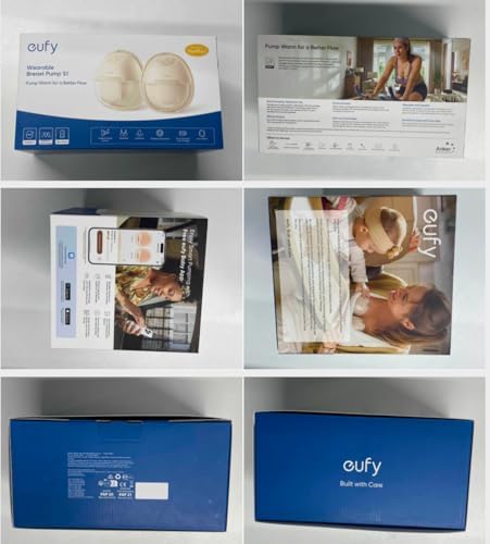 eufy Heated Wearable Breast Pump S1 with Milk Storage Bag, Hands-Free Breast Pump with Industry-Leading HeatFlow™ Tech, App-Controlled OptiRhythm™, Hospital-Grade Suction, Leakproof and Ultra-Quiet