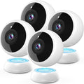 Thybro Magnetic Security Camera Wireless - 4Pack AI Motion Detection, 2K HD Video, Battery Powered, Ease of Setup, 2-Way Audio,IR Color Night Vision, Waterproof, Outdoor & Indoor Surveillance