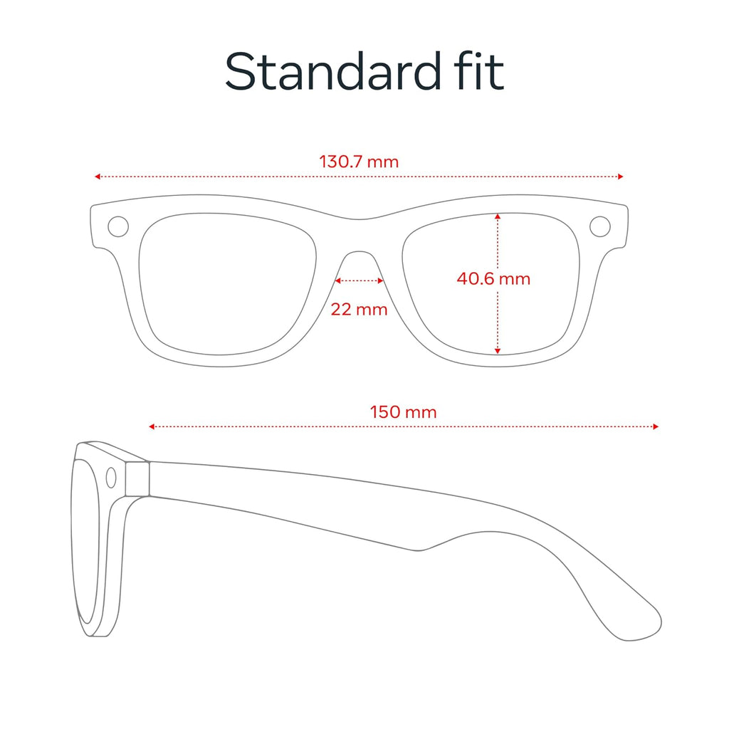 Ray-Ban Meta (Gen 2), Wayfarer, Shiny Black | Smart AI Glasses for Men, Women — 2X Battery Life — 3K HD Resolution — 12 MP Ultra-Wide Camera, Audio, Video — Green Lenses — Wearable Technology
