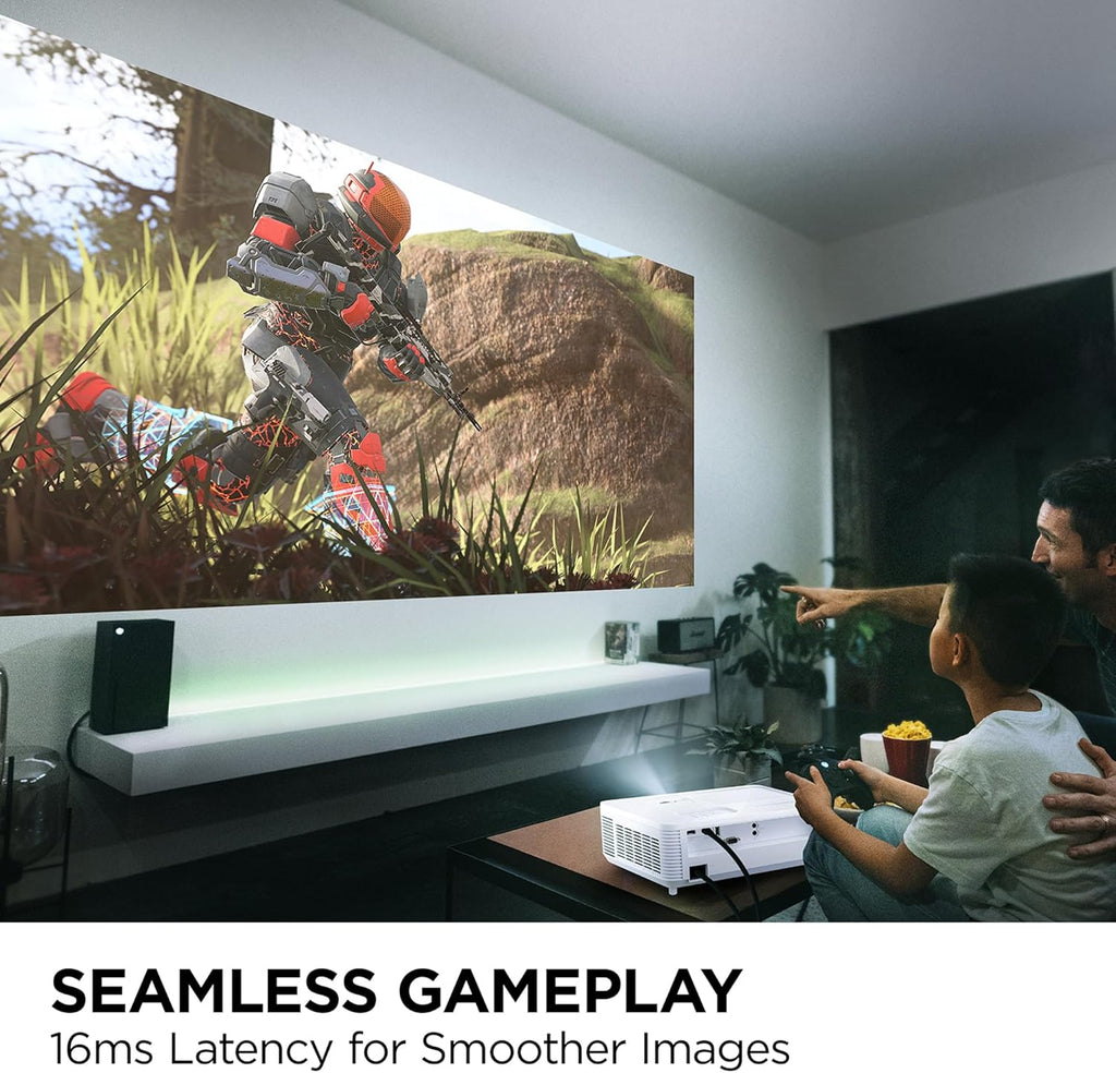 ViewSonic PA503HD 4000 Lumens High Brightness Projector with 1.1x Optical Zoom, USB, and HDMI inputs for Home and Office (Renewed)