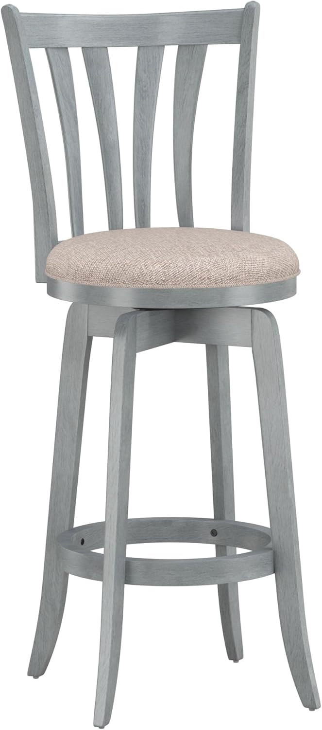 Hillsdale Furniture Savana Wood Bar Height Stool, 30" high, Blue Wire Brush