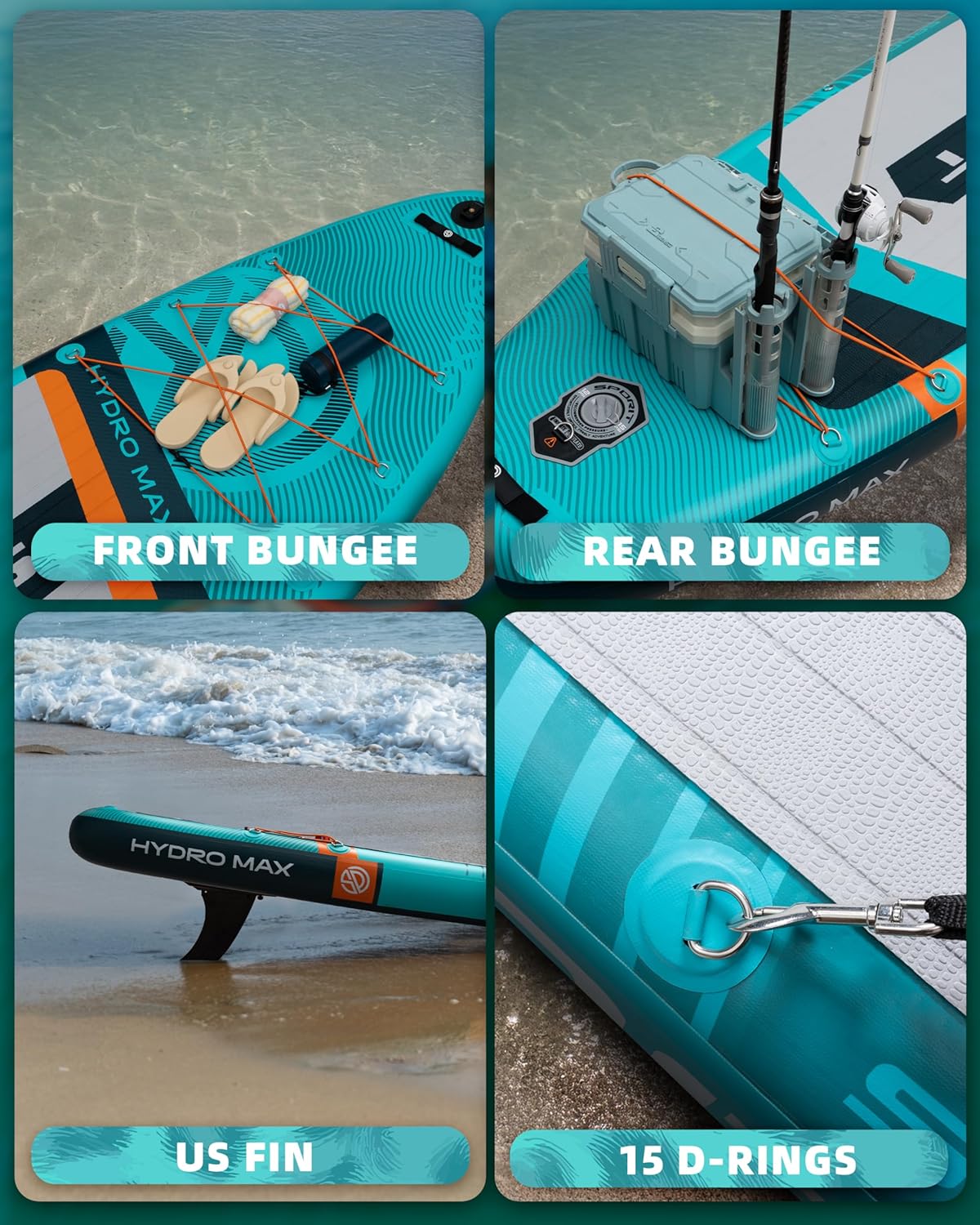 11'6" x 35" Extra Wide Inflatable Paddle Board for Adults, 450 lb Capacity Wide Stable Stand Up Paddle Board, 2–3 Person SUP, Heavy Duty 22 PSI, US Fin, Kayak D Rings, Large Stable Paddleboard