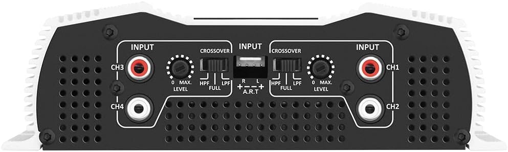 Taramps DS 800x4 1 Ohm 800 Watts RMS 4-Channel 200x4 RMS, Class D, Full Range, Crossover High / Low Pass Fixed, Bridgedable Car Audio Amplifier, White