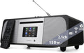 LEMEGA M6P CD Player with FM Radio, Bluetooth Streaming, 150W Stereo HiFi System with Internal Subwoofer, 2.8" Colour Display, Presets, Remote, Acoustic Wooden Cabinet (Black Oak)
