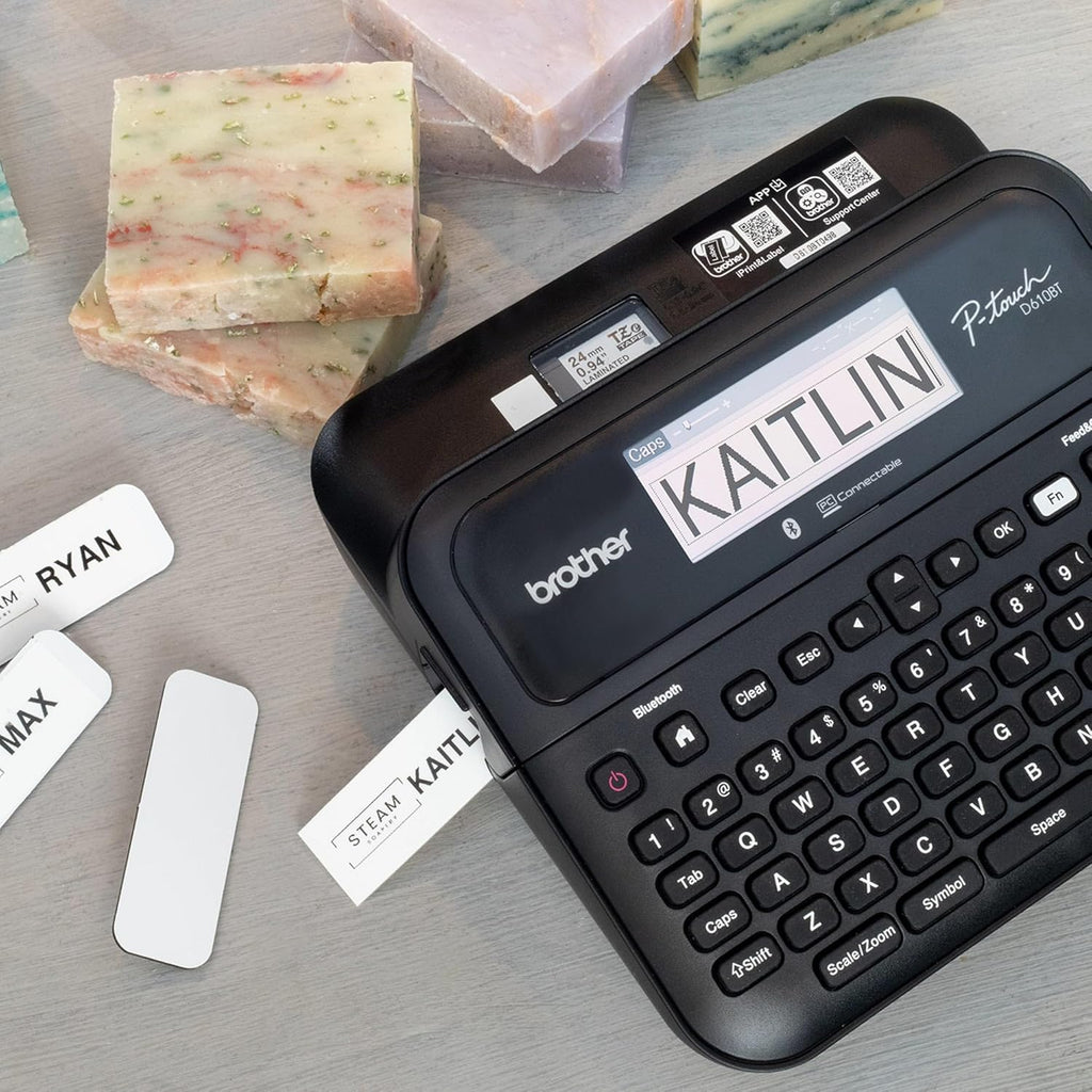 Brother P-Touch PT- D610BTVP Business Professional Connected Label Maker | Connect and Create via Bluetooth® on TZe Label Tapes up to ~1 inch