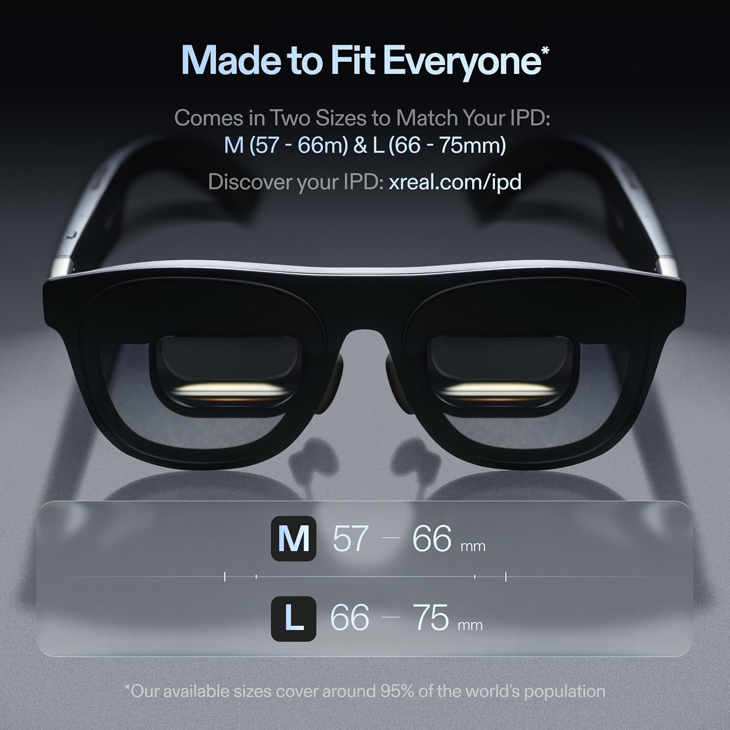 XREAL One Pro AR Glasses with X1 Chip, Native 3 DoF, X-Prism Optics, Real 3D, 57°FOV 171" 120Hz FHD Display, XR Glasses for iPhone 17/16, Steam Deck, ROG, Mac, PC, Android & iOS M (IPD 57-66mm)
