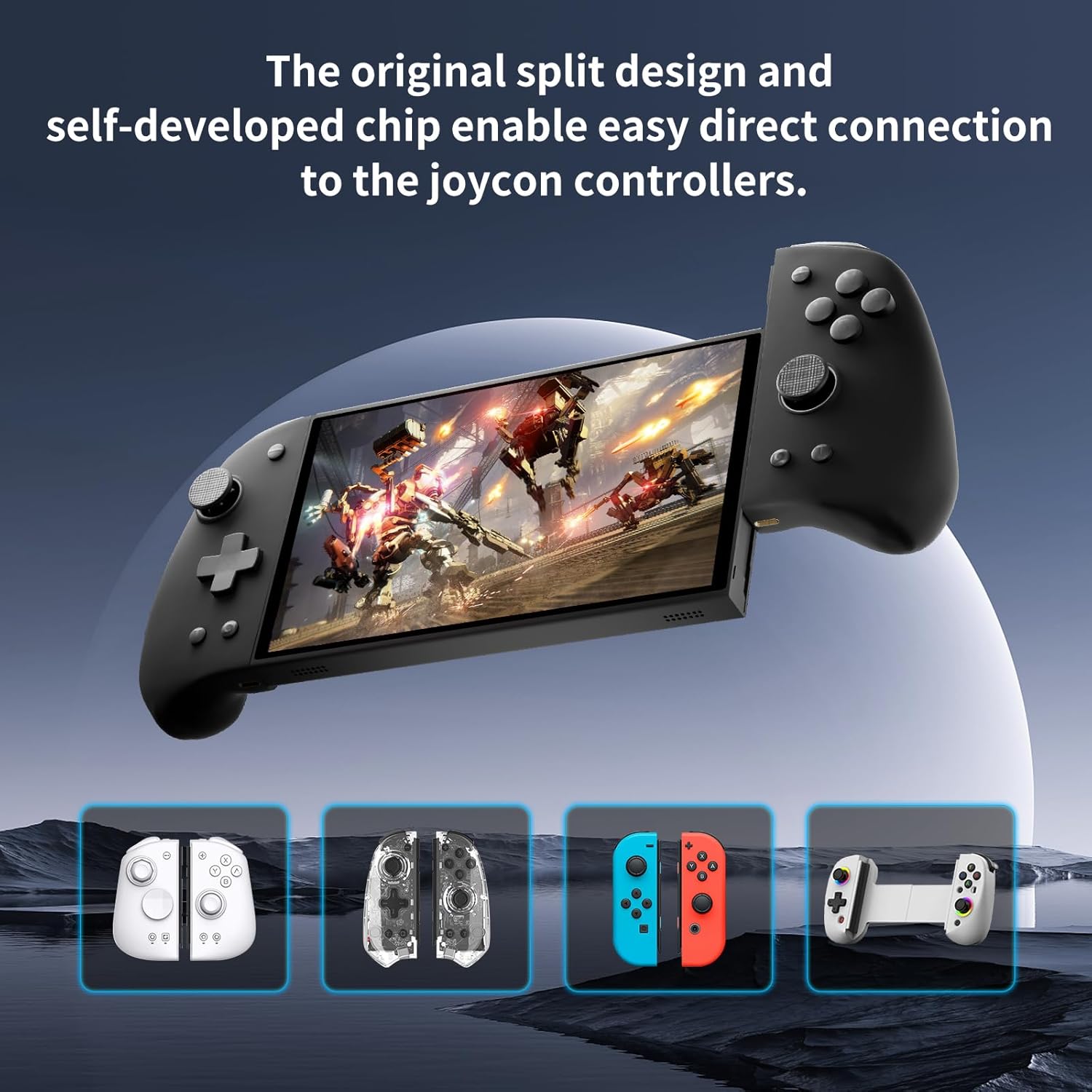 7 inch 60Hz Streaming Gaming Handheld, 0 Latency 100ft Wireless Game Console Monitor Touchscreen for PC,Xbox,PS5/4,Switch(V3 SE)