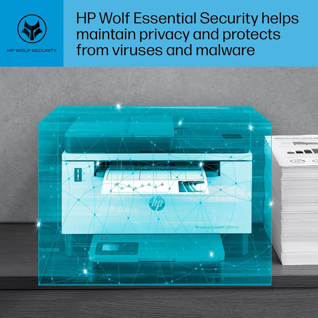HP LaserJet-Tank MFP 2604sdw Wireless Black & White Printer Prefilled with Up to 2 Years of Original Toner (381V1A)