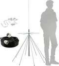 Outdoor Police Scanner Antenna for House, 2m 70cm GMRS Discone Antennas for Scanner Ham Radio, Good for CB FM HF SDR adsb 978/ 1090MHZ VHF UHF, Longer Range, 25-3000MHz/ UHF Female