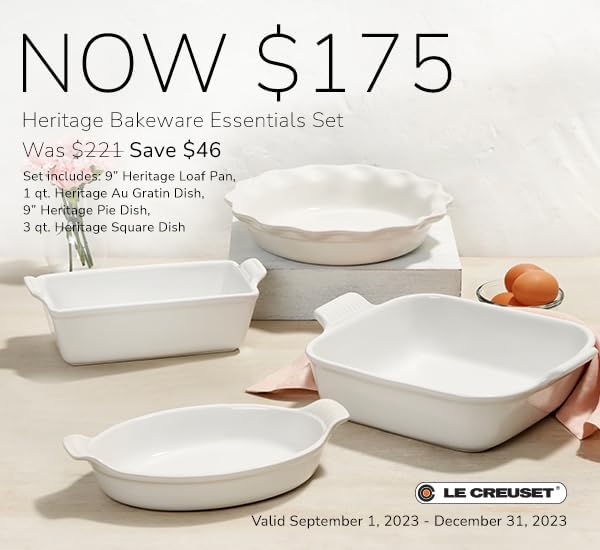 Le Creuset Stoneware 4 PC Heritage Bakeware Set, Cerise