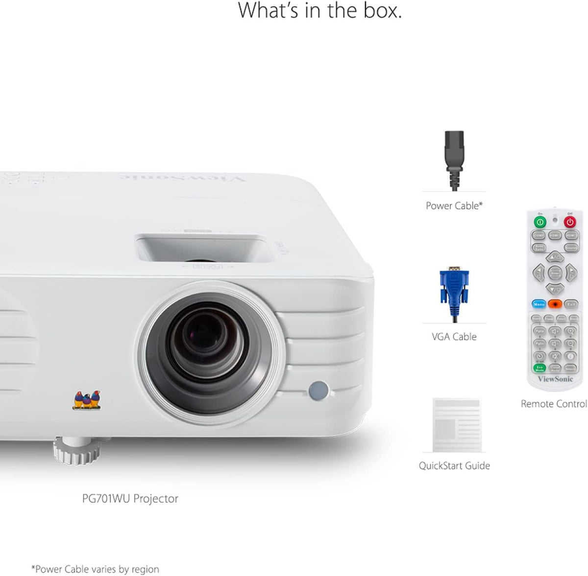 ViewSonic PG701WU 3500 Lumens WUXGA Projector with Vertical Keystone Dual 3D Ready HDMI Inputs and Low Input Latency for Home and Office