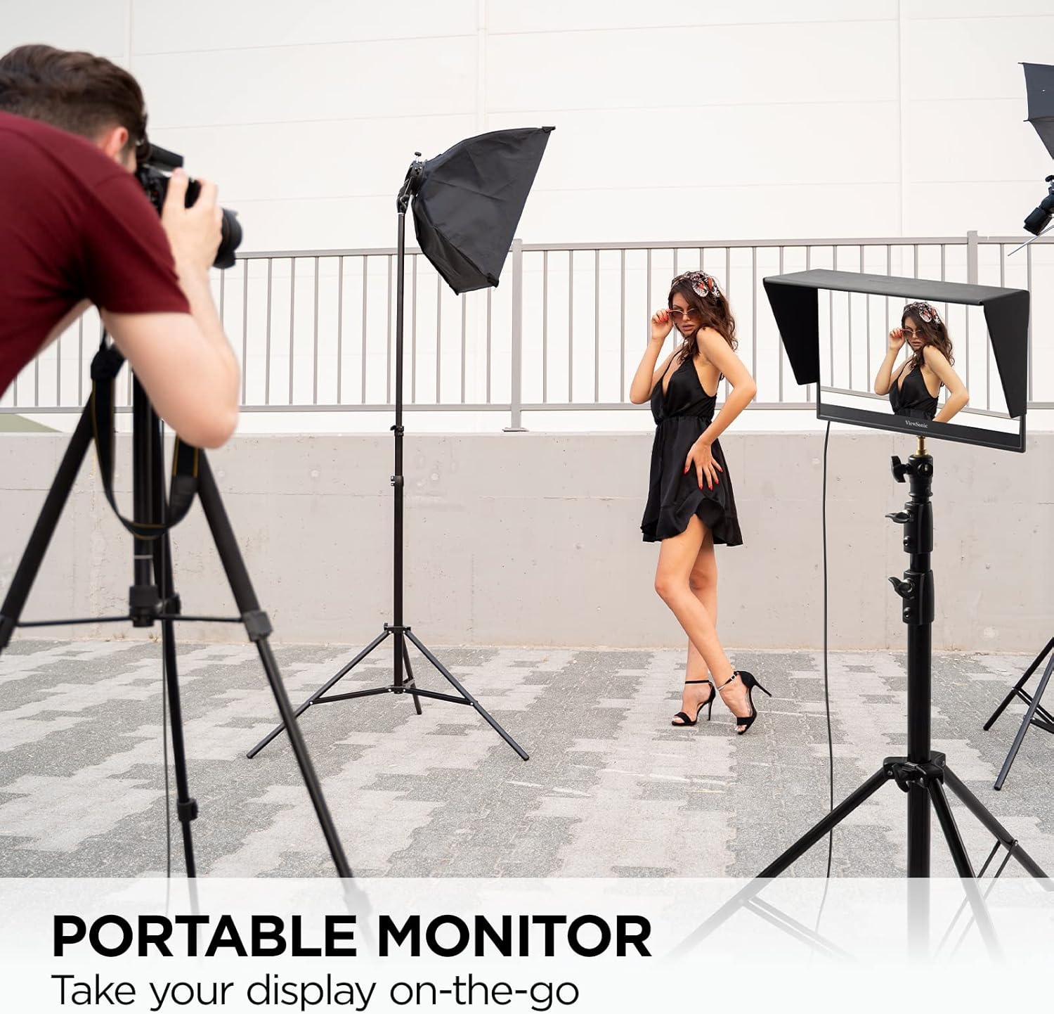 ViewSonic VP16-OLED 15.6" Portable 1080p OLED Monitor with 60W USB-C and mini-HDMI, and Ergonomic Stand(Renewed)