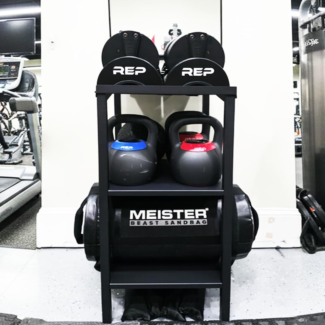 Commercial Heavy Duty Adjustable Dumbbell Stand & Kettlebell Stand, Adjustable Dumbbell Weight Rack, Kettlebell Storage Rack, Weight Rack for Garage/Home Gym/Commercial with Non-Slip Base, Anti-Tip Safety & Space-Saving Design, Weight Capacity 500/60