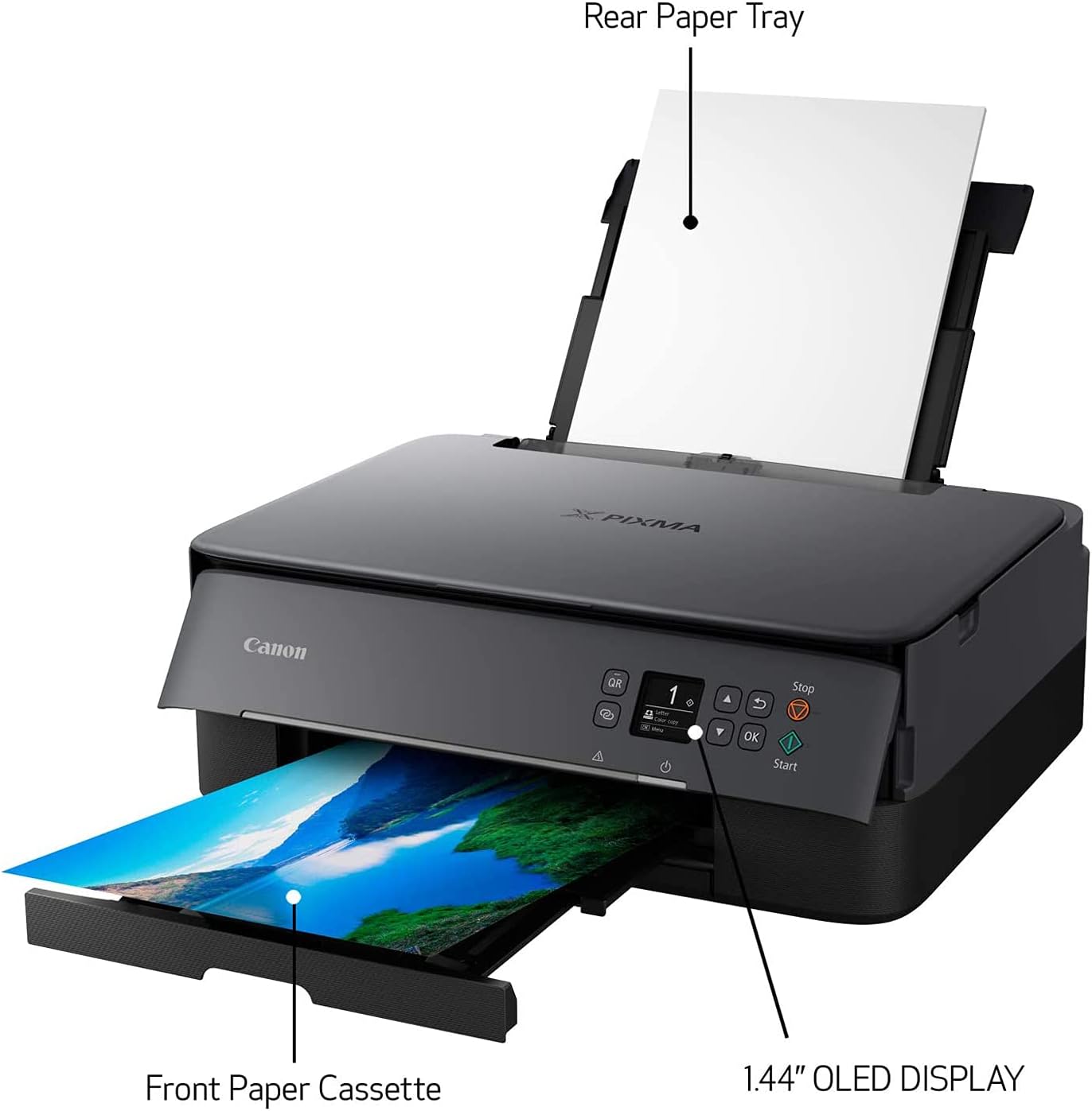Canon PIXMA TS6420a All-in-One Wireless Color Printer with Print, Scan, Copy, Photo Print & Mobile Functions Bundle with DGE USB Cable + Print Like A Pro Guidebook Kit