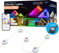 Enbrighten Eternity Permanent Outdoor Lights, 100ft with 72 RGBWIC LED Lights, App‑Controlled, Cuttable, Christmas, Accent & Year‑Round Eave Lighting, Works with Alexa & Google Home, 81103