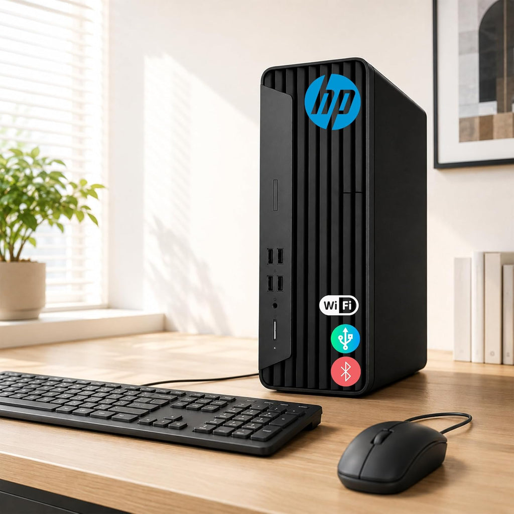 HP ProDesk G7 SFF Desktop Computer, Intel Processor, Dual 4K Display Support| 8GB RAM, 512GB SSD| WiFi| Bluetooth| HDMI, USB, RJ-45| Windows 11 Pro| Wired Keyboard & Mouse| Business & Personal Use