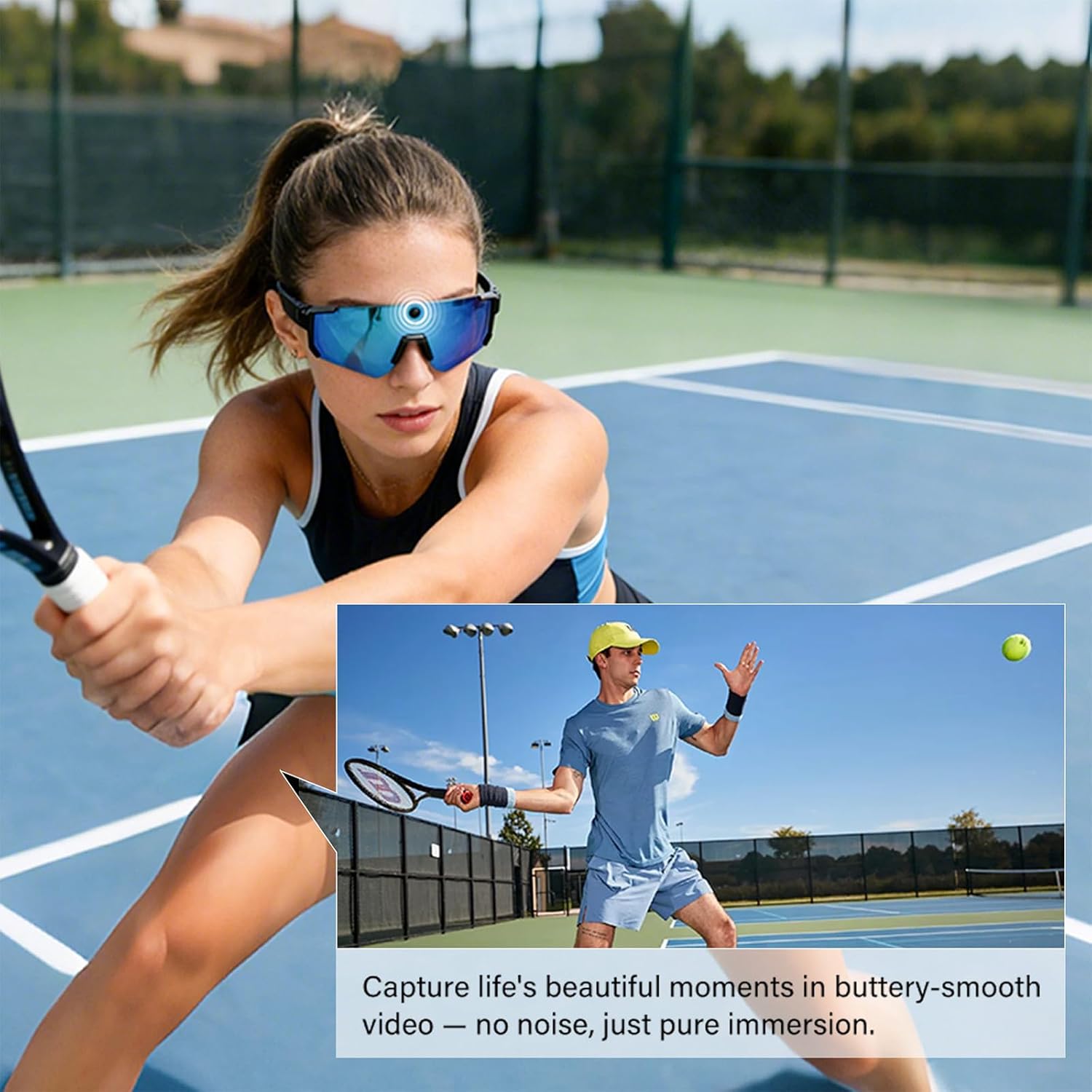 AI Smart Glasses with Open Ear Speaker, 5.4 Bluetooth,Voice Assistant Compatible,Real-Time Translation,Auto Color-Changing Lenses for Business&Outdoor Activities,Model v06