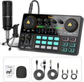 MAONO Podcast Equipment Bundle Audio mixer All-in-One Podcast Production Studio with 3.5mm Microphone for Live Streaming, Recording, PC, Smartphone, DJ MaonoCaster Lite (AU-AM200-S1)