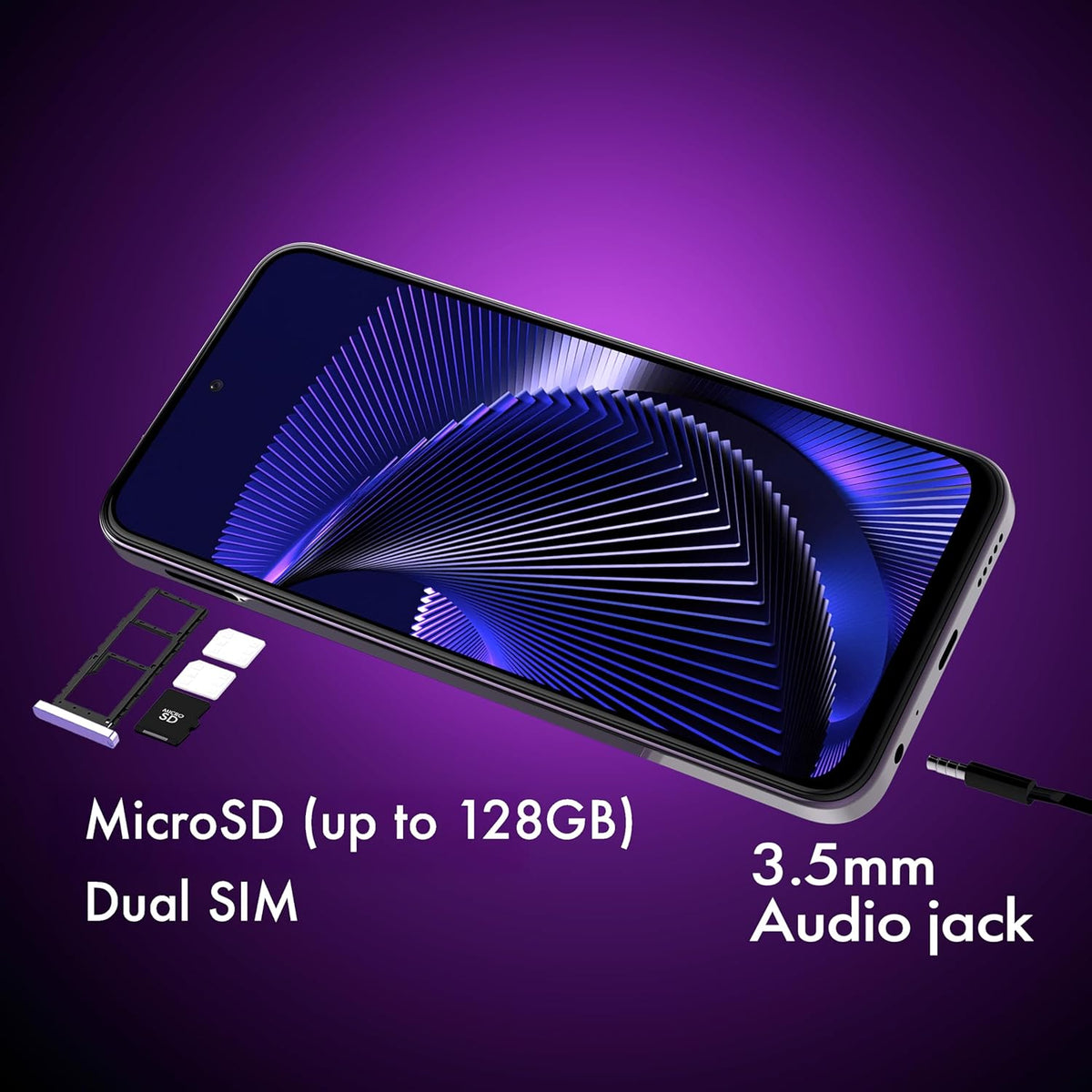 NUU N30 Cell Phone Unlocked for T-Mobile, Mint, Metro, Qlink, Tello 6GB/128GB, Teen Phone, Dual SIM 4G, Octa-Core 6.7" 90Hz HD+, Any Parental APP, Unlocked Android Phones, Purple, 1 Year US Warranty