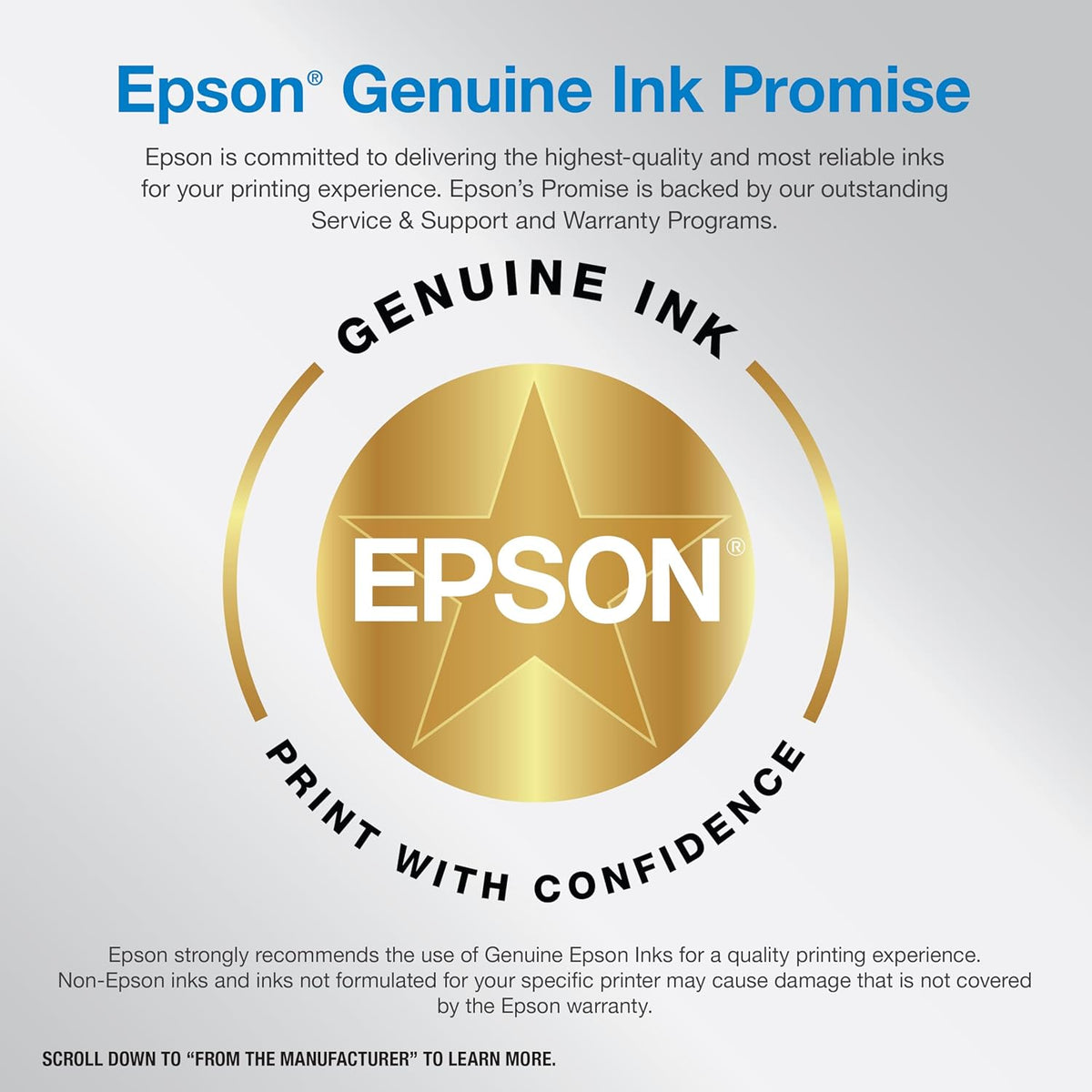 Epson EcoTank ET-4950 Wireless All-in-One Color Supertank Printer with up to 3 Years of Ink Refillable Tanks, Perfect for Office, 18 PPM, 2.4" Colorful Touchscreen, Auto Document Feeder - White