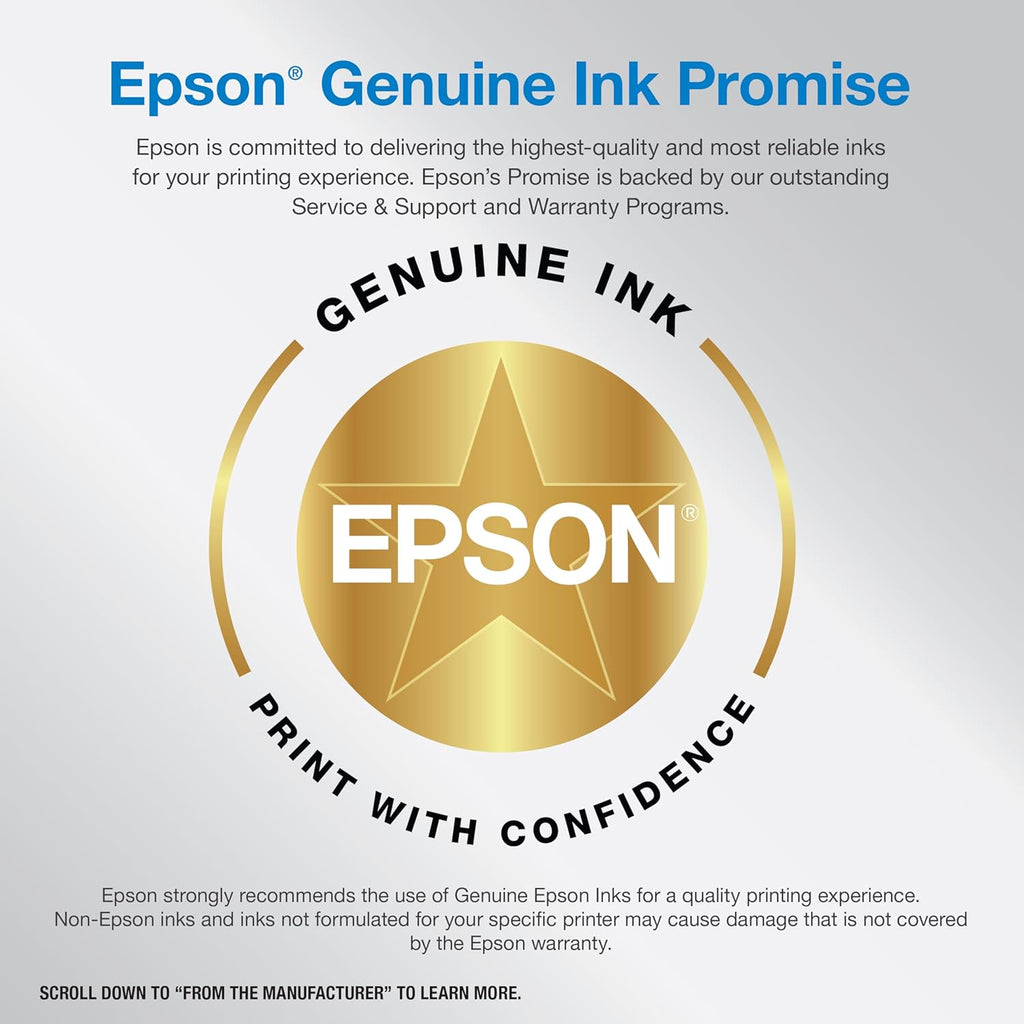 Epson EcoTank ET-3950 Wireless All-in-One Color Supertank Printer with up to 3 Years of Ink Refillable Tanks, Perfect for Home Office, 18 PPM, 2.4" Colorful Touchscreen, Auto Document Feeder - White