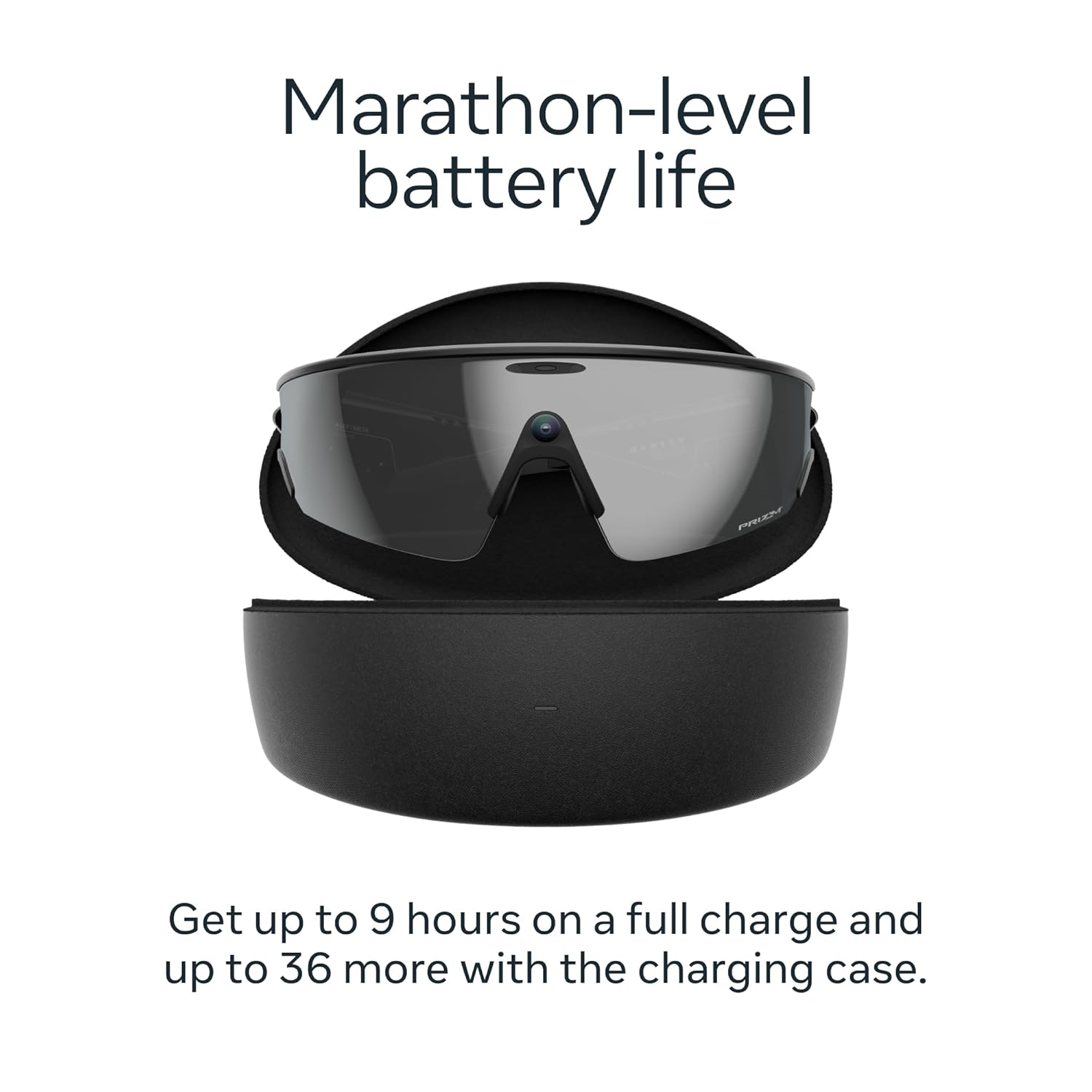 Oakley Meta Vanguard - with Meta AI, Audio, Photo, Video Compatibility - Black, Prizm™ Black Lens