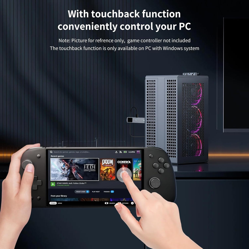 7 inch 60Hz Streaming Gaming Handheld, 0 Latency 100ft Wireless Game Console Monitor Touchscreen for PC,Xbox,PS5/4,Switch(V3 SE)
