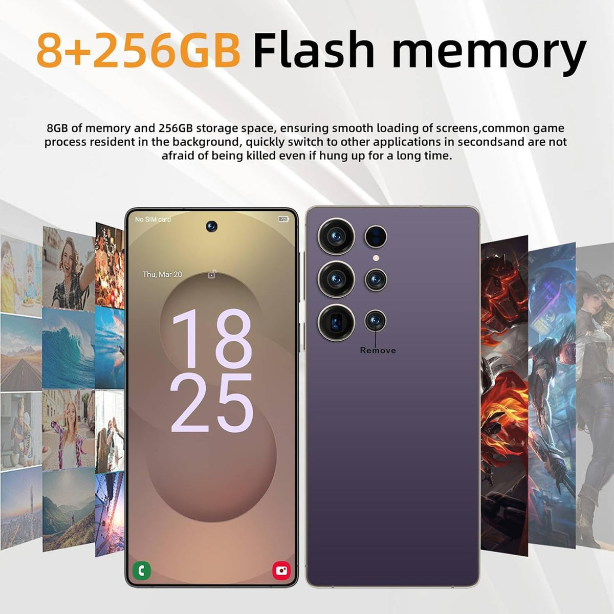 I25U 5G Unlocked Phones,6.9" HD,8000mAh Battery,Android 15.0 Smartphone,8+256GB,72+108MP Camera,Built-in Stylus Pen,5G Dual SIM Cards/Face Unlock/Fingerprint Unlock/GPS.(Gold)
