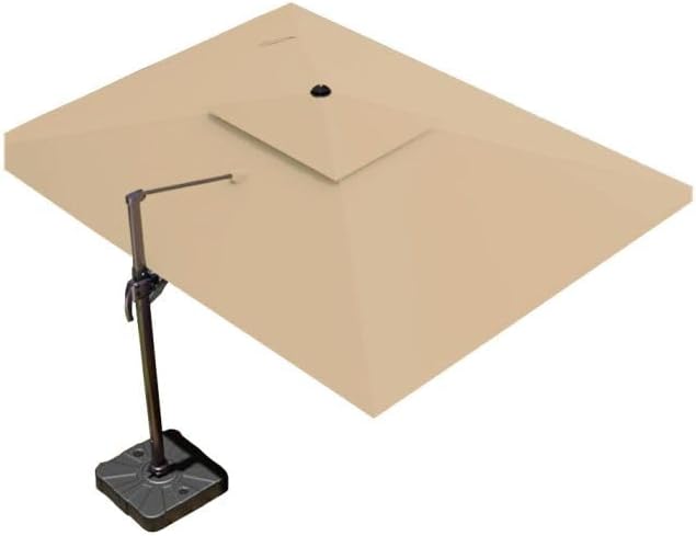 Garden Winds Custom Fit Replacement Canopy Top Cover Compatible with The Zlacuiu 10' X 13' Patio Umbrella - Upgraded Performance Riplock 350 Fabric