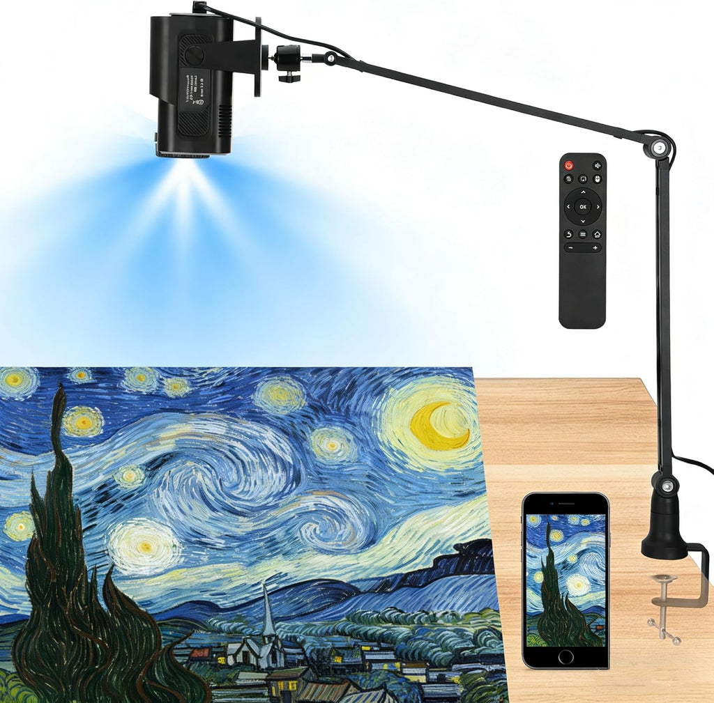 Art Projector for Tracing and Drawing with App, Native 1280P HD Painting Projector for Artists, 8 Pro Tracing Tools for Canvas, Wall Murals, Cake Decorating, Wood Burning & Sketching