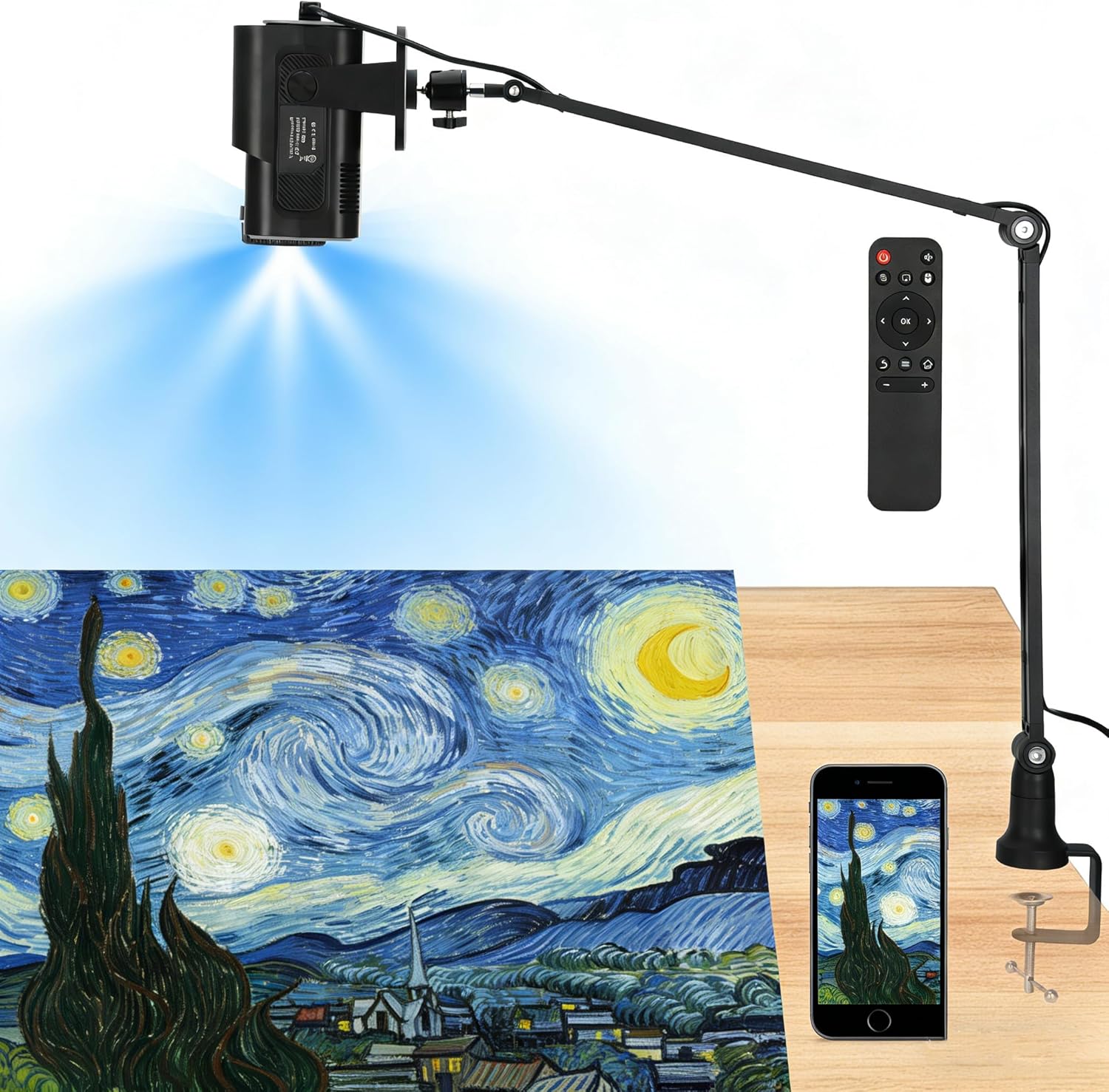 Art Projector for Tracing and Drawing with App, Native 1280P HD Painting Projector for Artists, 8 Pro Tracing Tools for Canvas, Wall Murals, Cake Decorating, Wood Burning & Sketching
