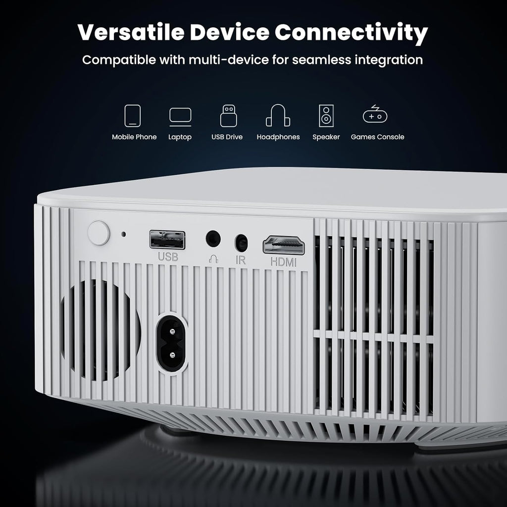 1500 ANSI/Built-in APPs Smart Projector with Wifi and Bluetooth: NICPOW Native 1080P Outdoor Projector, Compatible with Netflix, Auto Focus & Keystone, Portable Proyector for Home & Outdoor Use