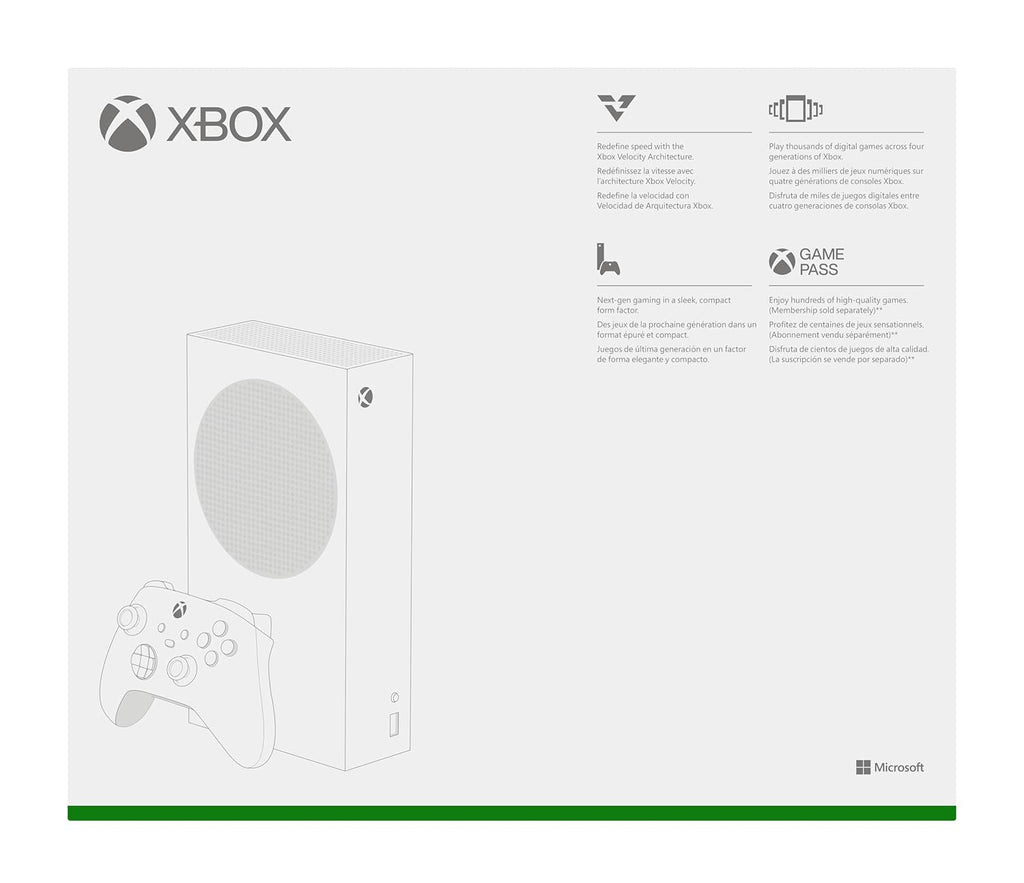 Xbox Series S - All Digital Gaming Console - 512GB SSD - Includes Wireless Controller - 120FPS (Renewed Premium)