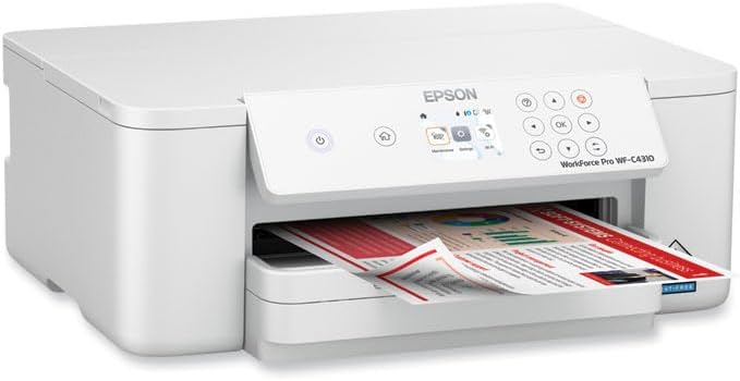 Epson Workforce Pro WF-C4310 Desktop Wireless Inkjet Printer - Color - 4800 x 1200 dpi Print - Automatic Duplex Print - 250 Sheets Input - Ethernet - Wireless LAN Connect, Smart Panel App, App