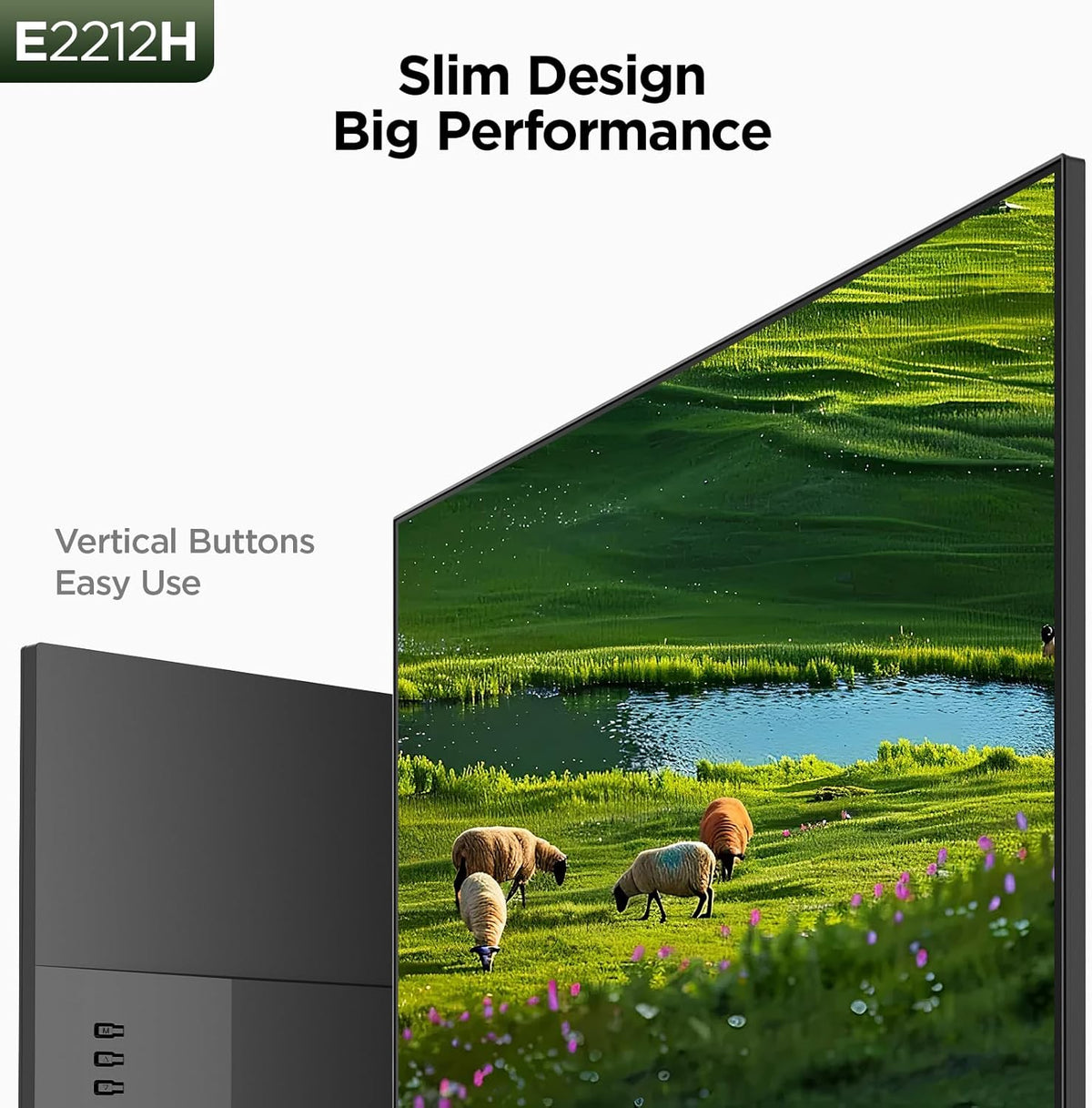 KOORUI New 22 Inch Computer Monitor FHD 1080P 120Hz PC Gaming Screen VA Panel Ultra-Slim Display 4000:1 Contrast Ratio with Adpitive Sync (HDMI/VGA/VESA Compatible 100x100mm/Audio Out), Tilt, Black