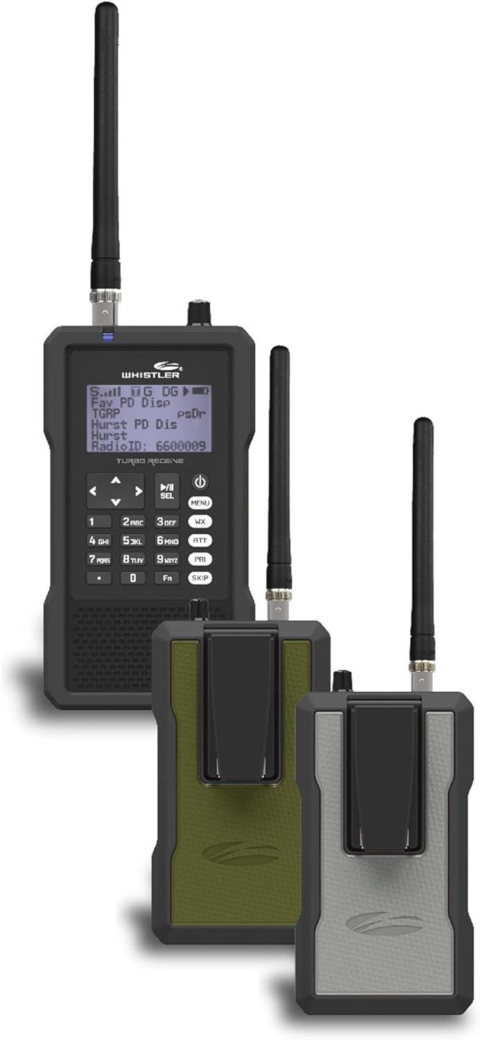 Whistler TRX-1 Handheld Digital Police Scanner Radio – Portable Scanner with EZ Scan, APCO P25 Phase I & II, DMR, NXDN, and USA/Canada Database – Black