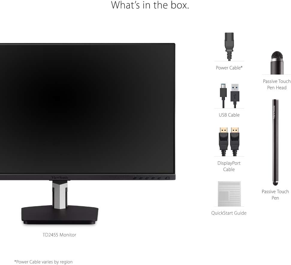 ViewSonic TD2455 24" 1080p IPS 10-Point Multi Touch Screen Monitor (Renewed)