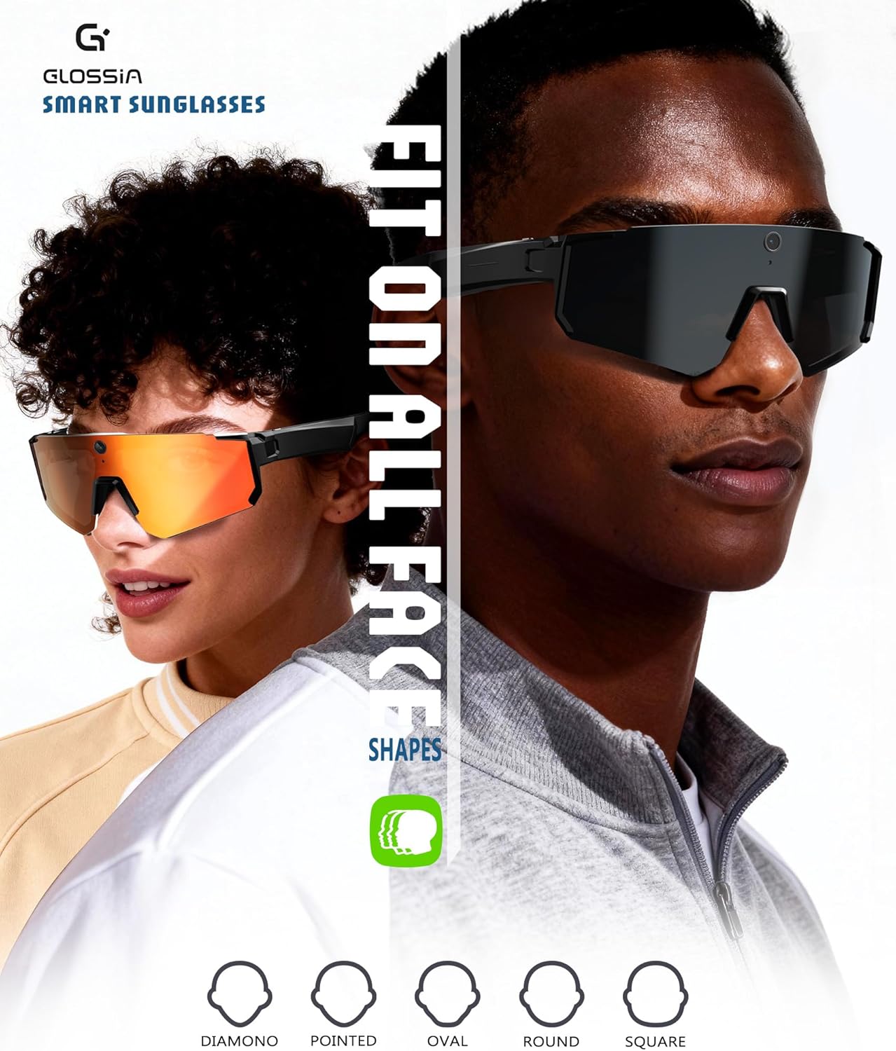 AI Smart Glasses with Camera 4K, Video Recording Glasses with Camera, Polarized Sports Sunglasses with EIS Stabilization, Dual Mic Noise Canceling, IP66, ChatGPT Enabled