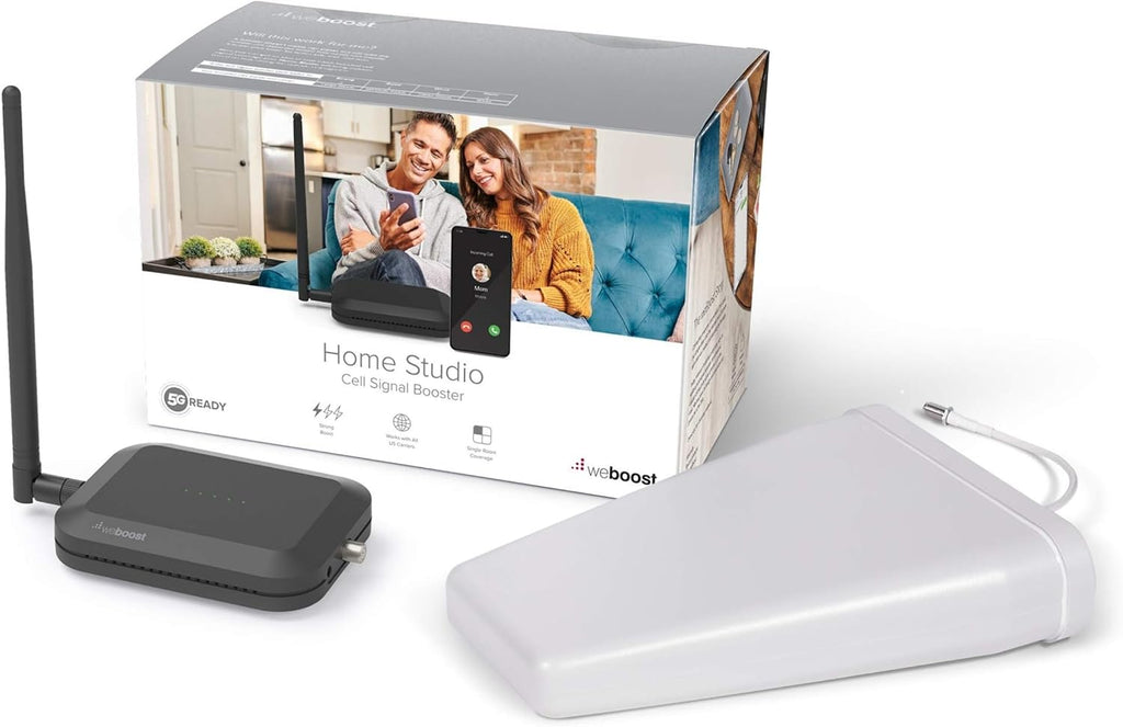 weBoost Home Studio Omni - Cell Phone Signal Booster | Boosts 4G LTE & 5G for all U.S. & Canadian Networks - Verizon, AT&T, T-Mobile & more | Made in the U.S. | FCC Approved (model 471166)