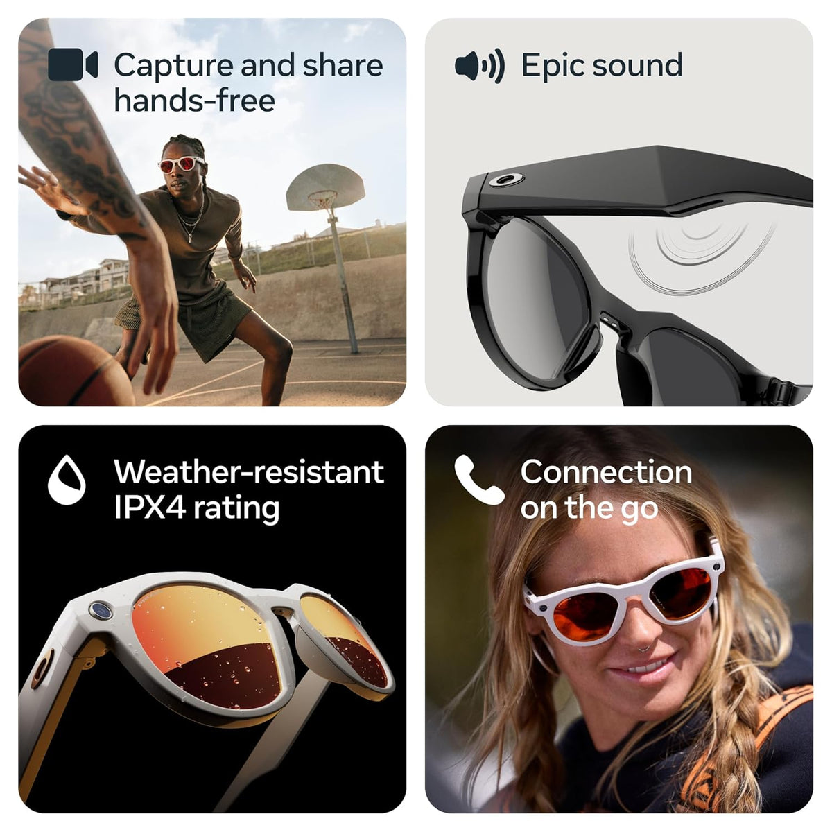 Oakley Meta HSTN, Brown Smoke | Smart AI Glasses for Men, Women — Performance for Sports, Athletes — Camera, Audio, Video — 8 Hour Battery — 3K HD Resolution — Deep Water Polarized Lenses