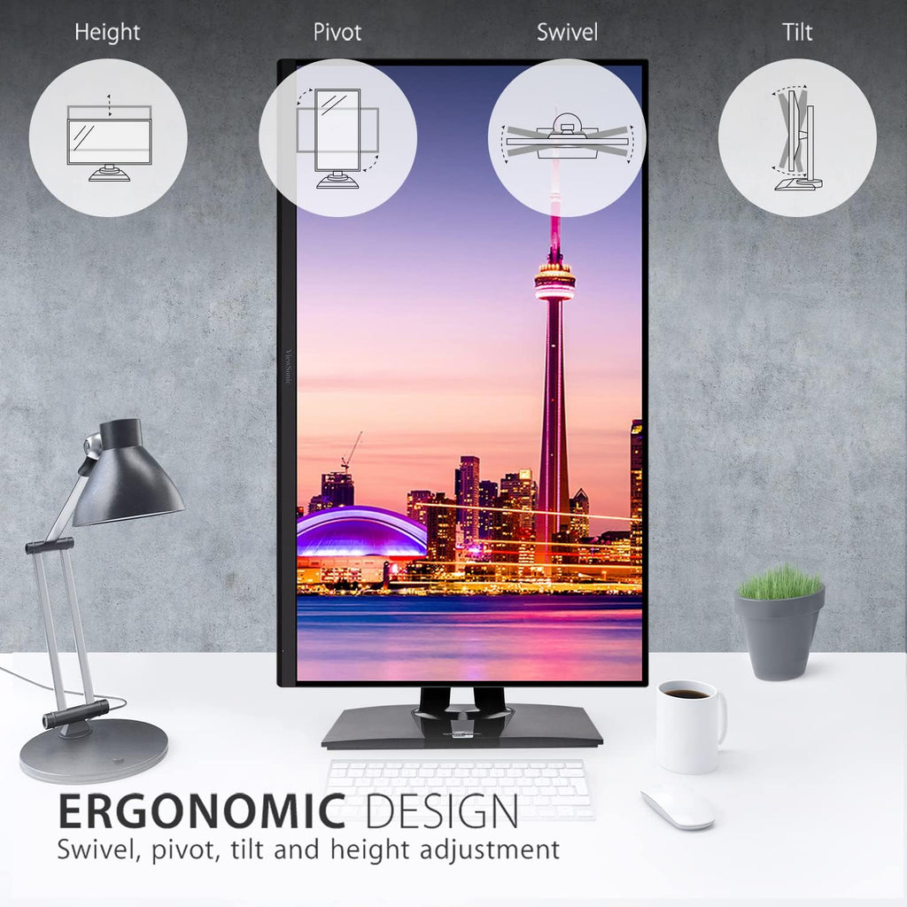 ViewSonic VP3256-4K 32" 4K UHD Professional Graphic Design Monitor with USB-C (90W) (Renewed)