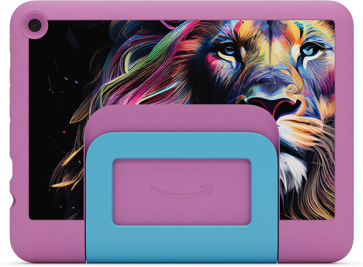 Amazon Fire HD 8 Kids Pro tablet (newest model), ages 6-12. Bright 8" HD screen, includes ad-free content, parental controls, 13-hr battery, slim case for older kids, 32GB, Jungle Cat